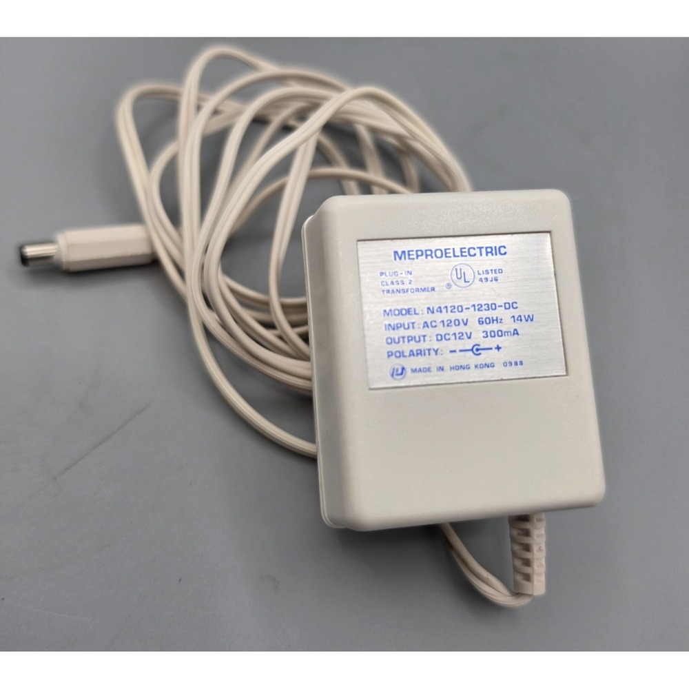Meproelectric N4120-1230-DC AC Adapter 12V 300mA Class 2 Transformer 6-7ft Cord